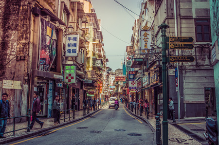 Macao Street viewのeditorial素材