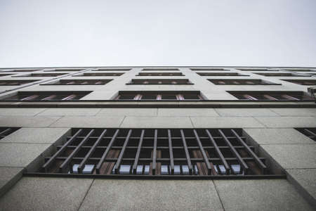 ominous building seen from below