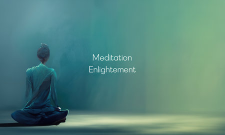 Abstract digital art meditation enlightenment background