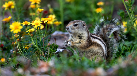 European ground squirrelの写真素材