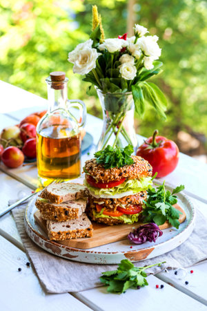 The composition delicious healthy foodの写真素材