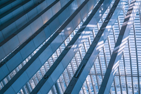 The modern abstract architectural bluish violet patternの写真素材