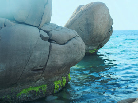 Ocean rocks sea stones coastal landscapeの写真素材