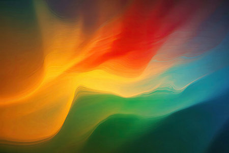 A vibrant and dynamic image showcasing swirling patterns of colorful fluids, creating an abstract...