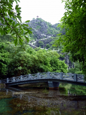 Hang Mua Pagoda in Ninh Binh, Vietnamの写真素材