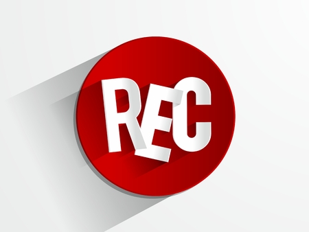 Rec Button vector illustrationのイラスト素材