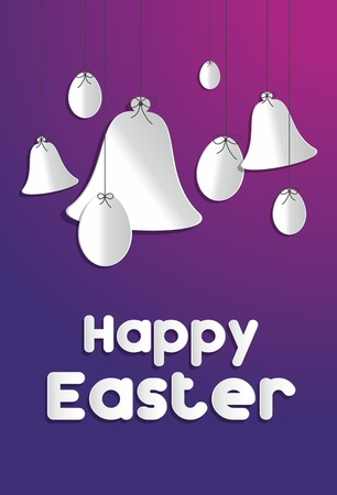 Happy Easter card vector illustrationのイラスト素材