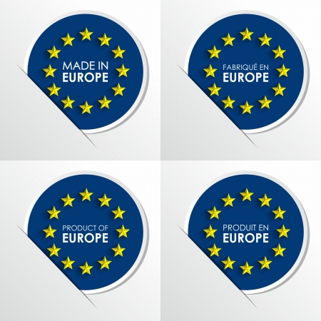 Made In Europe Badge vector illustrationのイラスト素材