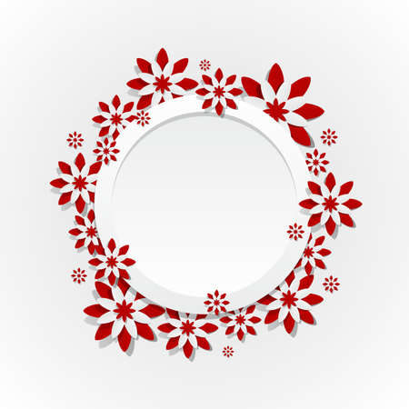 Creative Abstract Decorative Red Flowers vector illustrationのイラスト素材