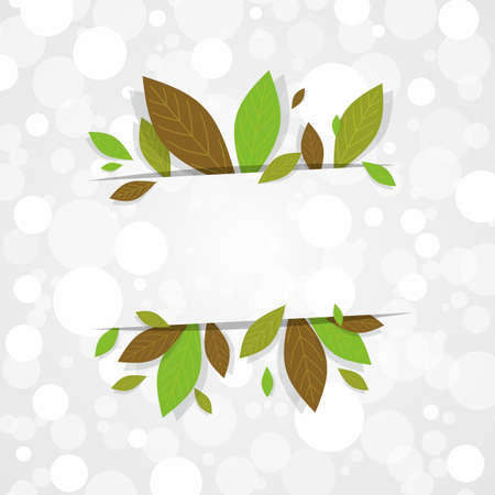 Green And Brown Leaves Background vector illustrationのイラスト素材