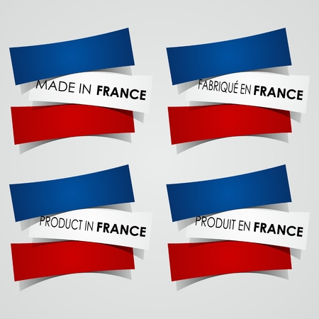 Creative Abstract Made in France Badges vector illustrationのイラスト素材