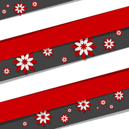 Creative Abstract Decorative Red Flowers vector illustrationのイラスト素材