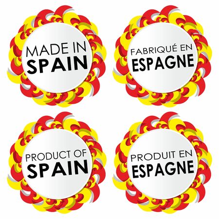 Abstract Made In Spain Badges vector illustrationのイラスト素材