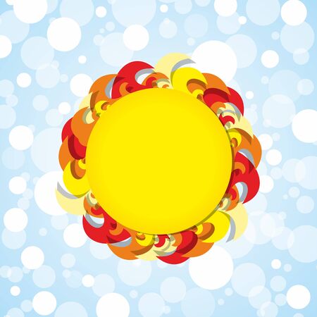 Creative Abstract Colorful Sun Background vector illustrationのイラスト素材