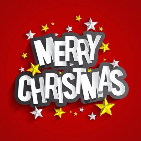 Creative Merry Christmas Greeting Card vector illustrationのイラスト素材