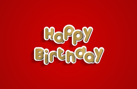 Creative Happy Birthday Greeting Card Vector Illustrationのイラスト素材