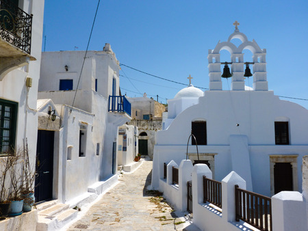 Chora the capital of Amorgos Island, Cyclades, Greeceのeditorial素材