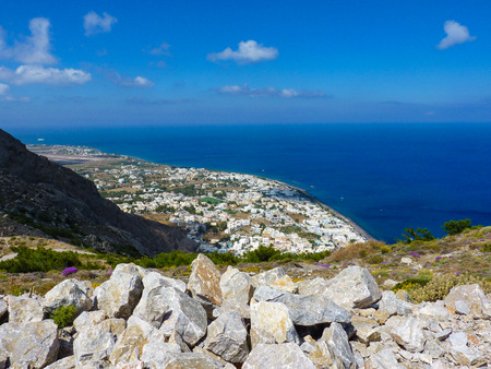 Amazing summer view Santorini island, Cyclades, Greeceの写真素材
