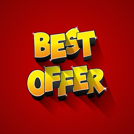 Creative abstract design best offer on background vector illustrationのイラスト素材