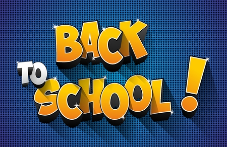 Creative concept with back to school theme vector illustrationのイラスト素材