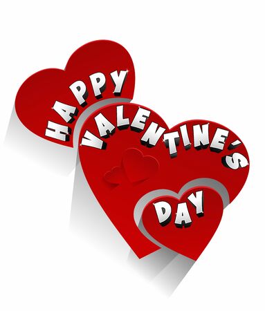 Happy Valentine's Day Greeting Card vector illustrationのイラスト素材