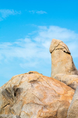 Hin Ta and Hin Yai rocks ( grandmother and grandfather), Koh Samui, Thailandの写真素材