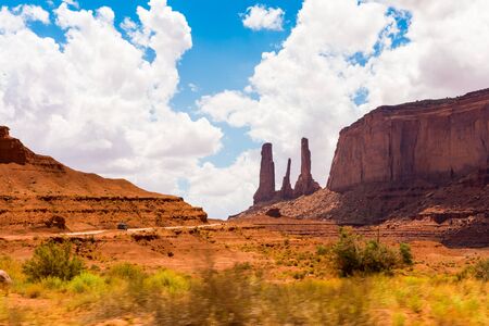 Monument Valley on the border between Arizona and Utah, USA