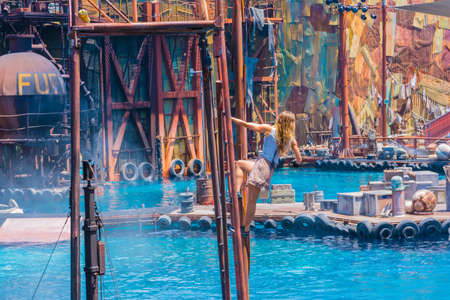 Los Angeles, California, USA - July 23th, 2019: World famous park Universal Studios in Hollywoodのeditorial素材