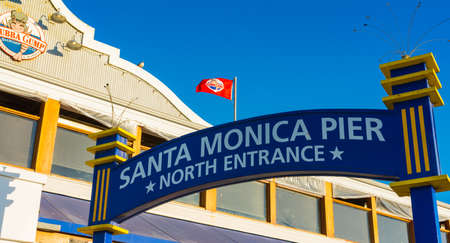 Santa Monica, Los Angeles, California, USA - July 22th, 2019: Santa Monica Pierのeditorial素材