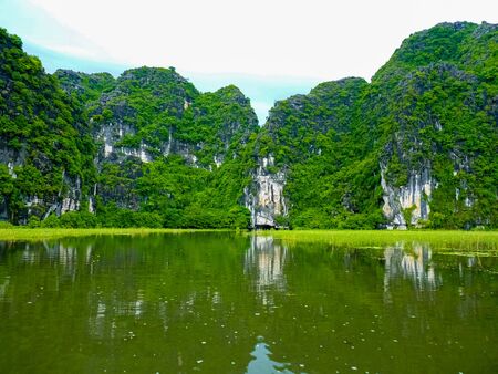 Quiet Ride On Peaceful Tam Coc River, Ninh Binh, Vietnam