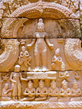 Prea Khan temple in Angkor area, Siem Reap, Cambodiaの写真素材