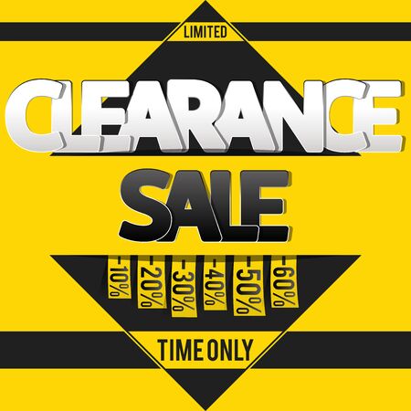 Clearance sale banner, flyer or poster design templateのイラスト素材
