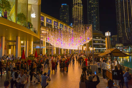 Dubai, United Arab Emirates, January 20th, 2020: Downtown Dubai next to Burj Khalifa tower, Dubai, United Arab Emiratesのeditorial素材