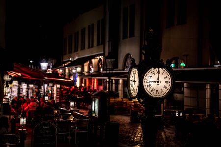 Warm mood in the streets of the cityの写真素材