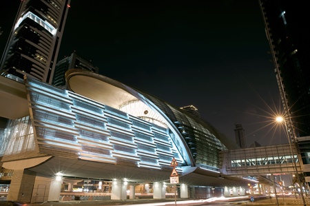 DUBAI, UAE - SEPTEMBER 9: The most advanced metro technology in the world, started on September 9, 2009 on the streets of Dubai, United Arab Emirates.のeditorial素材