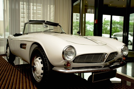 classic white car