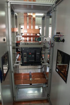 High power electrical board with copper barsの写真素材