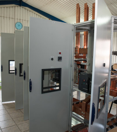 High power electrical board with copper barsの写真素材