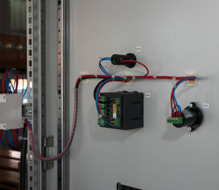High power electrical board with copper barsの写真素材