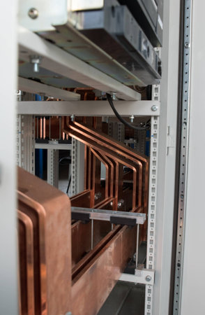 High power electrical board with copper barsの写真素材