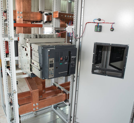 High power electrical board with copper barsの写真素材