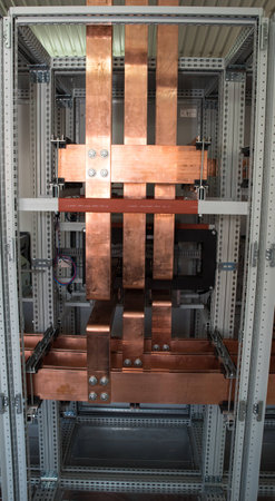 High power electrical board with copper barsの写真素材