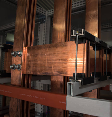 High power electrical board with copper barsの写真素材