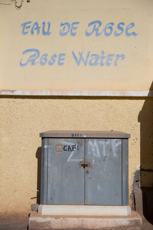 Rose water words painted on a wall. nobodyの写真素材