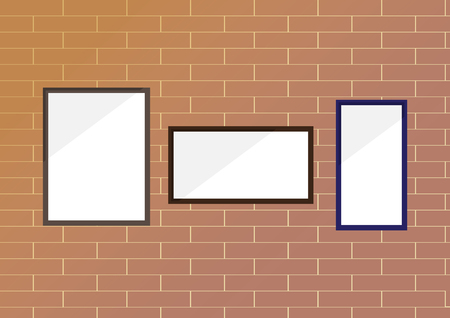 Wall with picture frameのイラスト素材