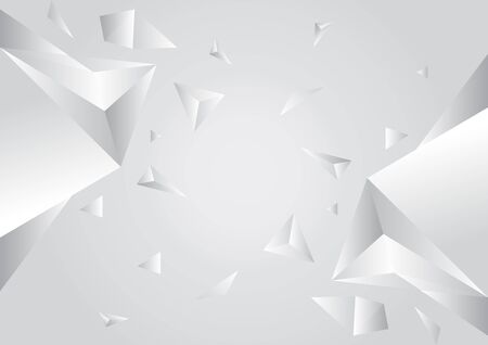 Abstract 3d geometric white and grey backgroundのイラスト素材
