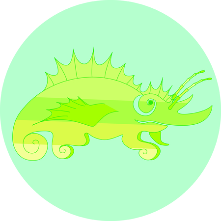 fantastic chameleonのイラスト素材