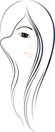 The girl's face Japanのイラスト素材