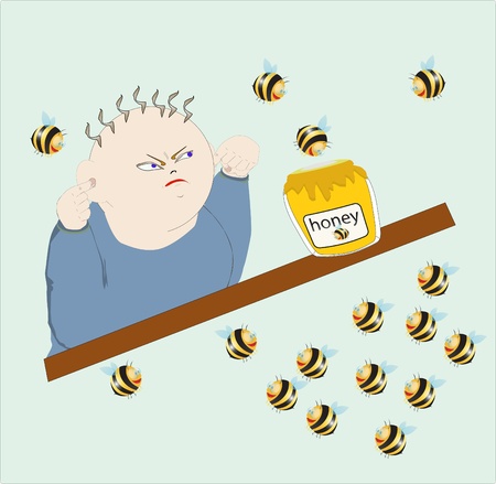 people and the beesのイラスト素材