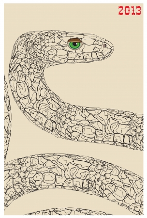 wise snakeのイラスト素材